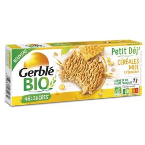 Biscuits Bio petit dej céréales & miel GERBLE BIO
