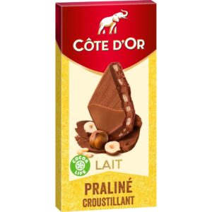 COTE D'OR Tablette chocolat au lait praliné croustillant